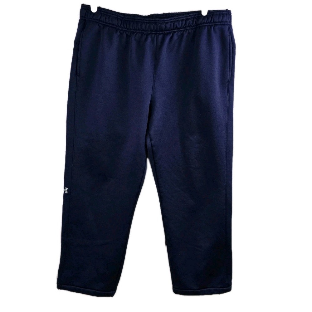 Under Armour Sweatpants Mens 2XL Navy Blue Loose Fit Fleece Athletic Jogger